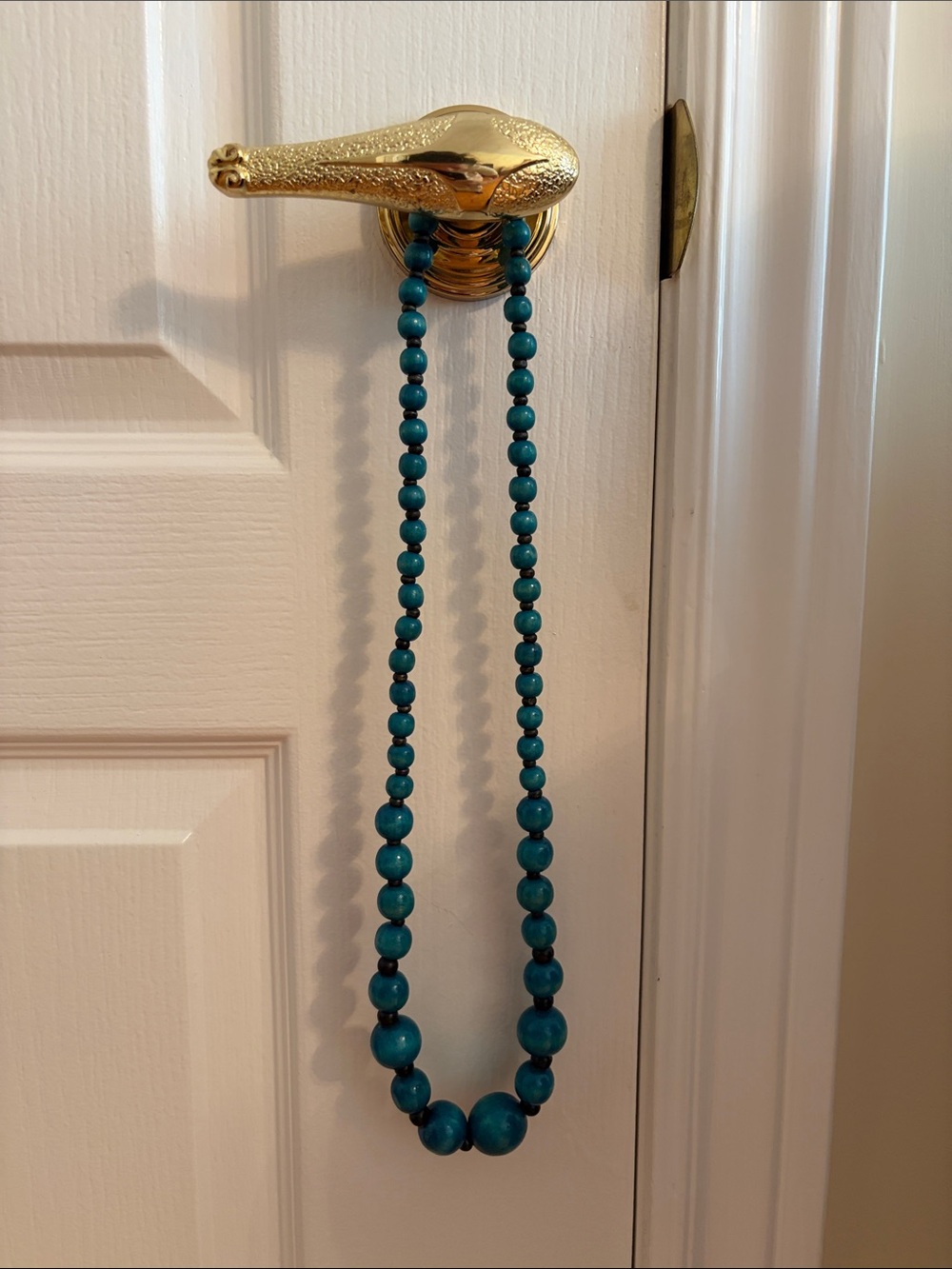 Teal Beaded Necklace - Vibrant Blue-Green Strand